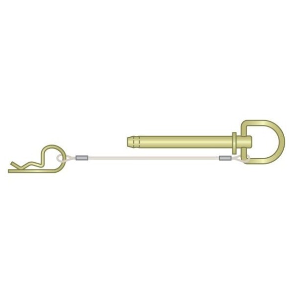 Hitch Pin 1/2 x 5-3/4 Rnd w/Lyrd